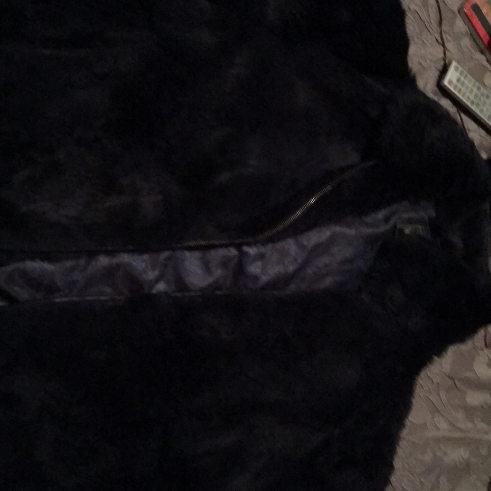 Rabbit fur men’s coat clean no stains